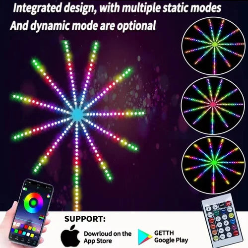 WiFi Bluetooth Smart Fireworks Led Light