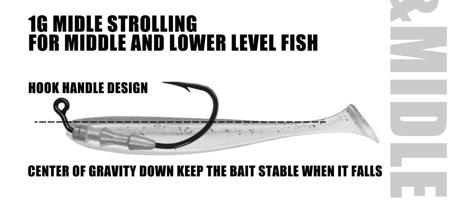 Fishing Weighted Worm Hooks For Soft Plastics Lures