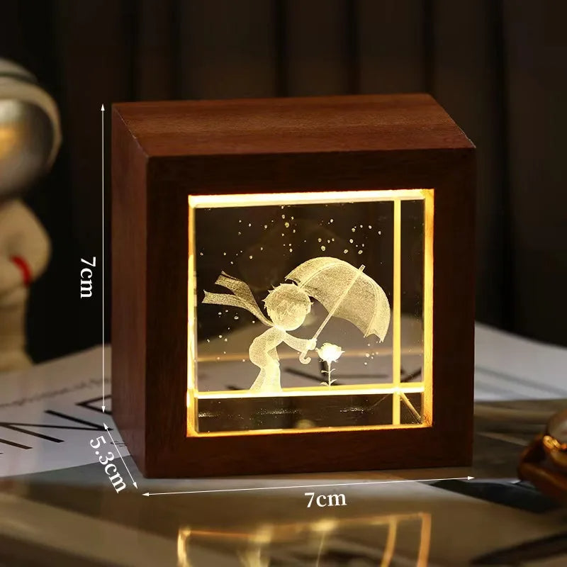 3D Galaxy LED Crystal Light