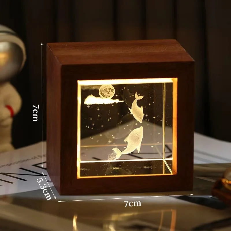 3D Galaxy LED Crystal Light