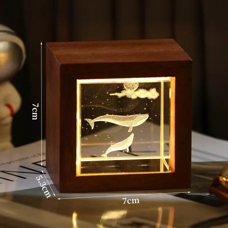 3D Galaxy LED Crystal Light