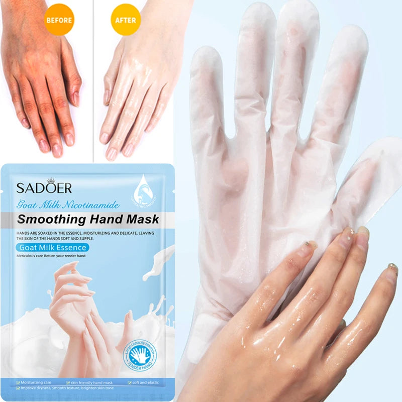 🔥 ONLY $9.95 TODAY🔥Goat Milk Moisturizing Hand Mask Spa Gloves