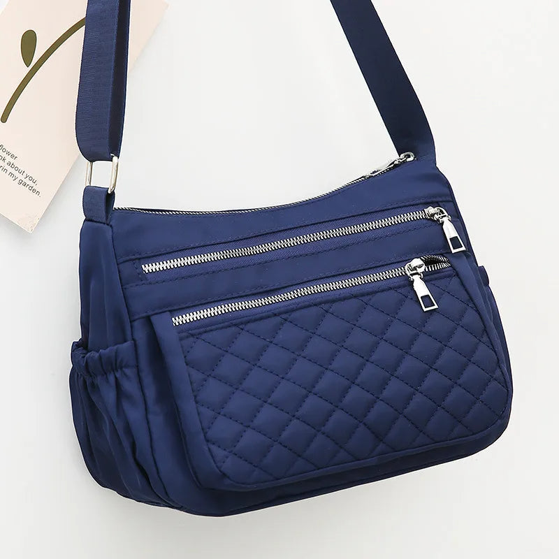Women Shoulder Bag Waterproof Multi-Pocket Zipper
