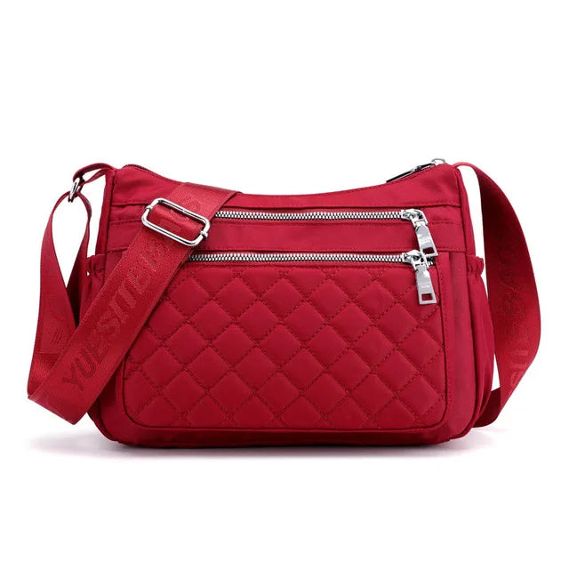 Women Shoulder Bag Waterproof Multi-Pocket Zipper