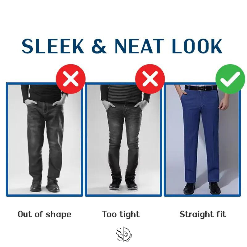 🔥 Men's High Waist Straight Fit Stretch Jeans 🔥