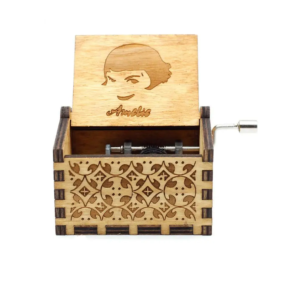 Hand-Cranked Wooden Music Box Gift For Mom, Girlfriend