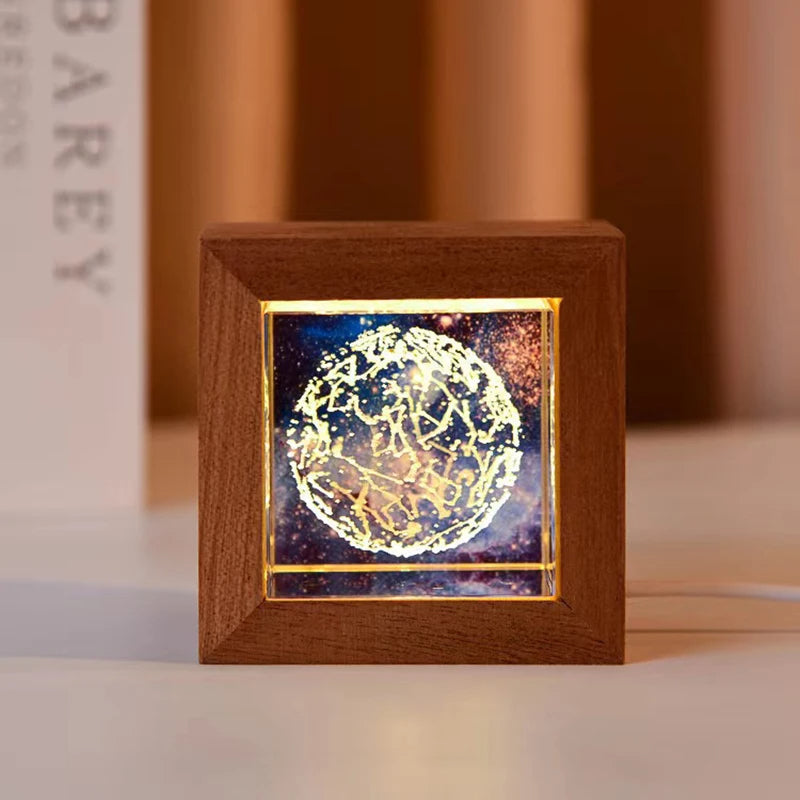 3D Galaxy LED Crystal Light