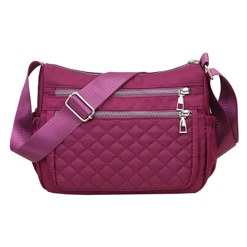 Women Shoulder Bag Waterproof Multi-Pocket Zipper