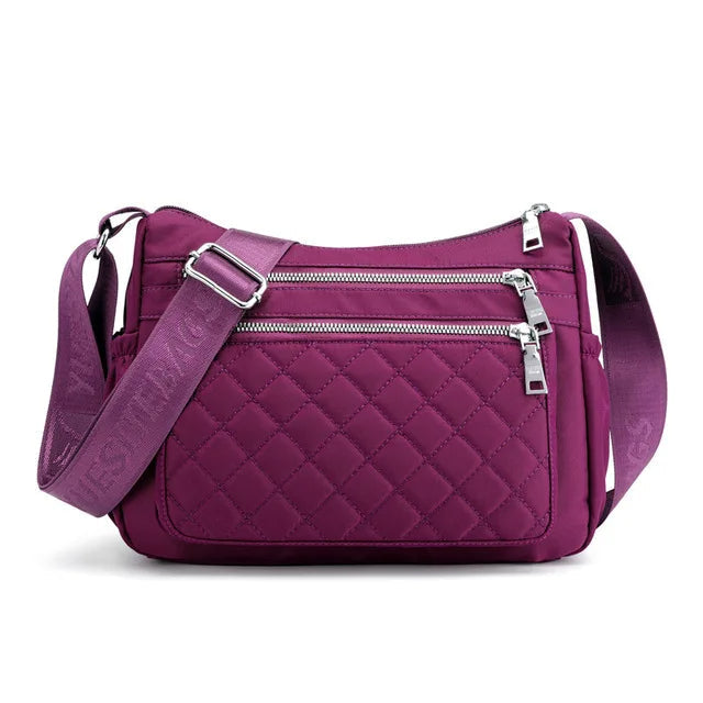 Women Shoulder Bag Waterproof Multi-Pocket Zipper
