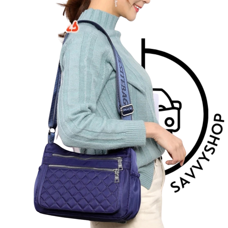Women Shoulder Bag Waterproof Multi-Pocket Zipper
