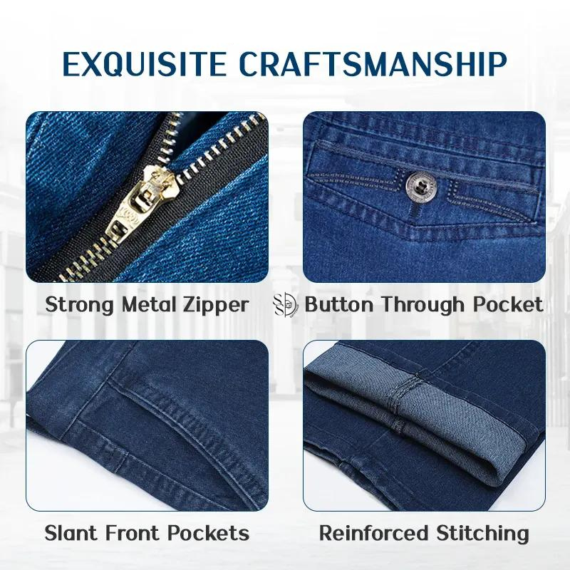 🔥 Men's High Waist Straight Fit Stretch Jeans 🔥