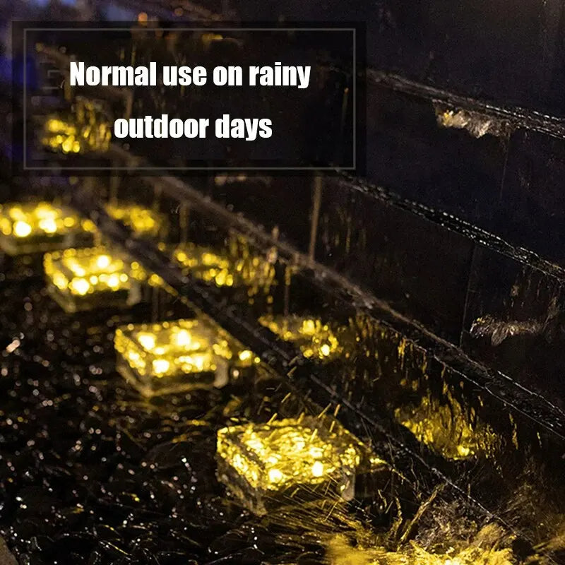 Solar Glass Brick Light Solar Ice Cube LED