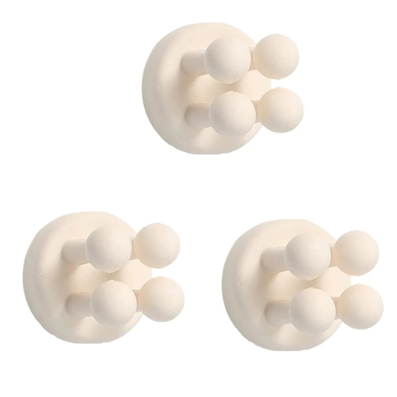 3Pcs Razor Holder Self Adhesive Silicone Toothbrush Holders
