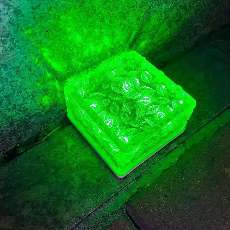 Solar Glass Brick Light Solar Ice Cube LED