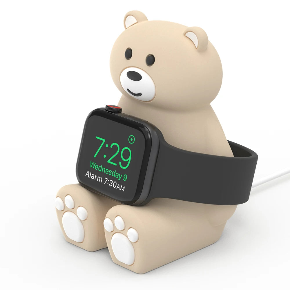 Silicone Bear Charging Stand For Apple Watch