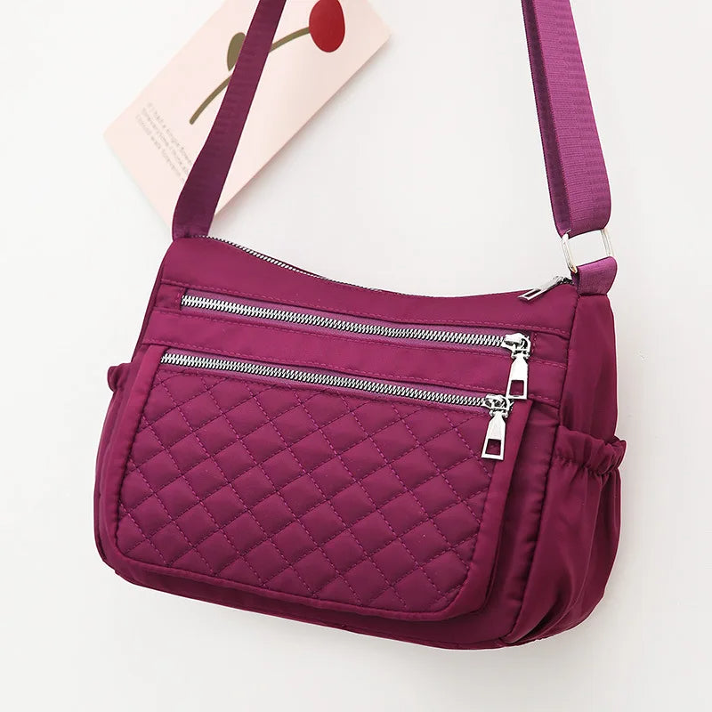 Women Shoulder Bag Waterproof Multi-Pocket Zipper