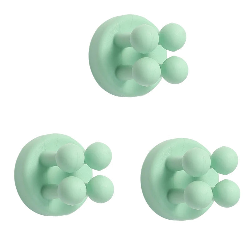 3Pcs Razor Holder Self Adhesive Silicone Toothbrush Holders