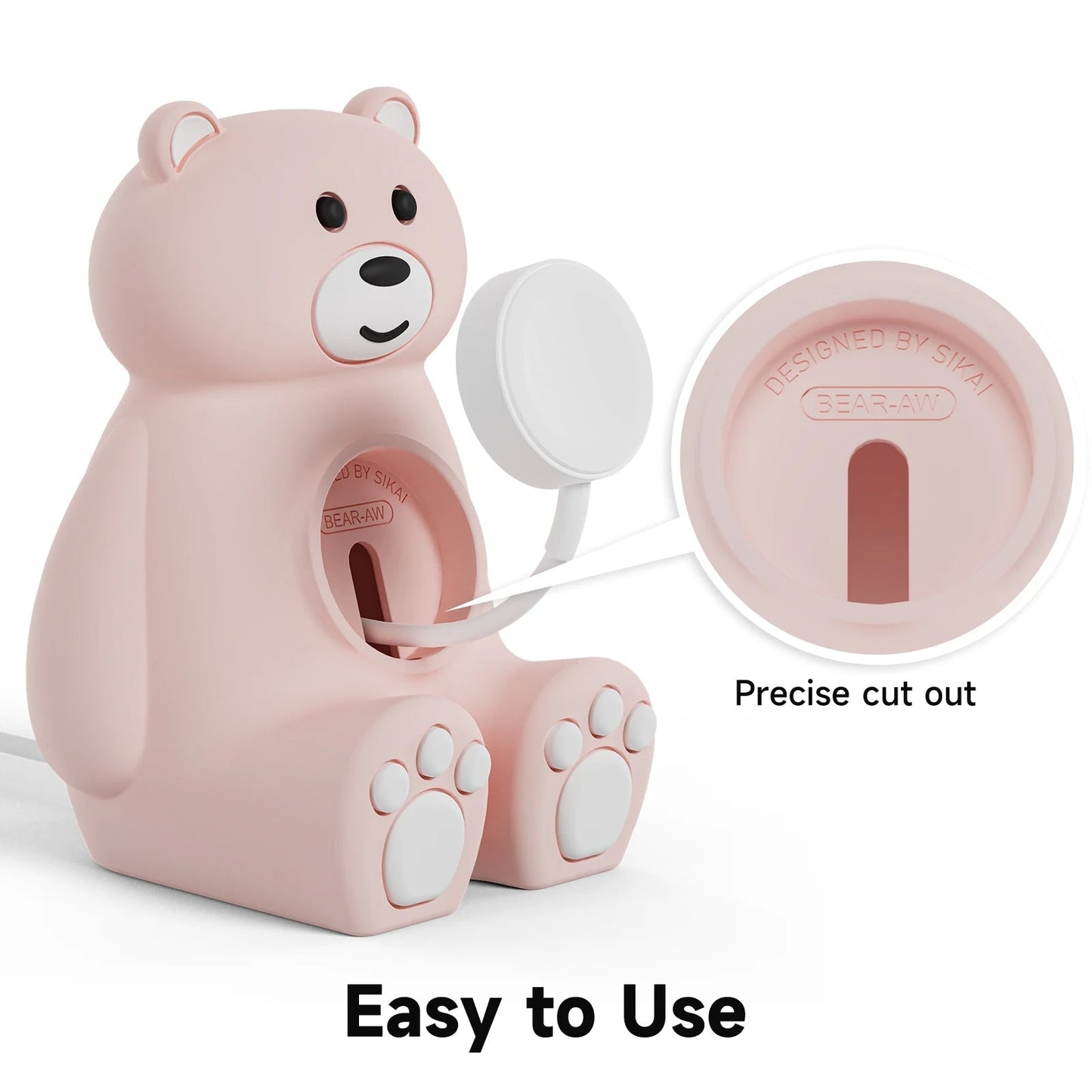 Silicone Bear Charging Stand For Apple Watch
