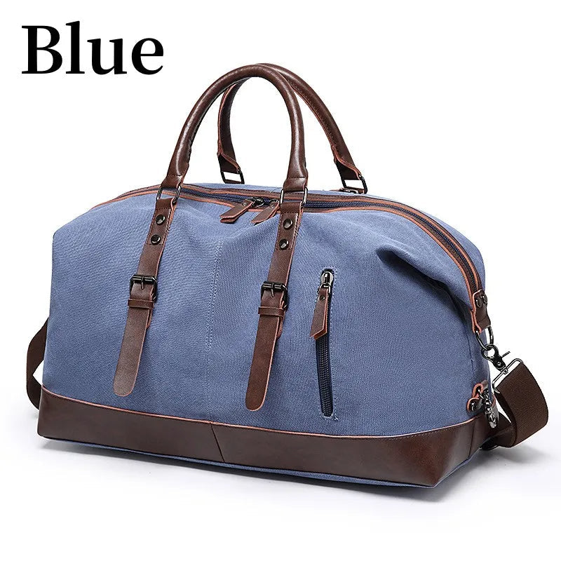 Canvas Leather Men Travel Bags