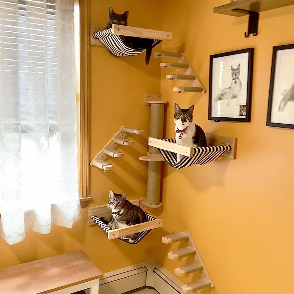 Cat Hammock With Scratching Stairs