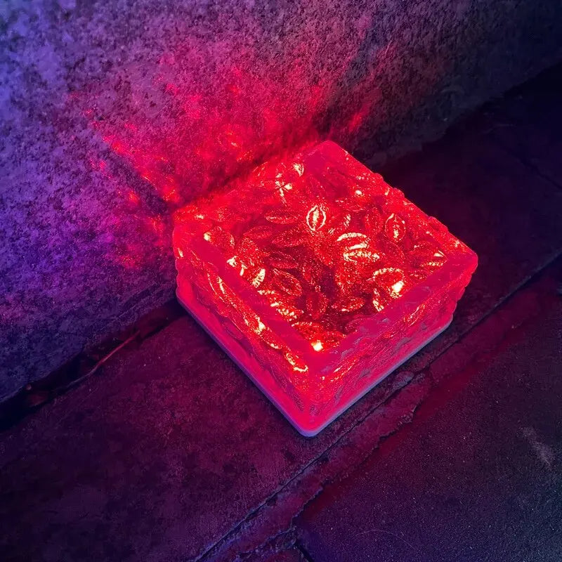 Solar Glass Brick Light Solar Ice Cube LED