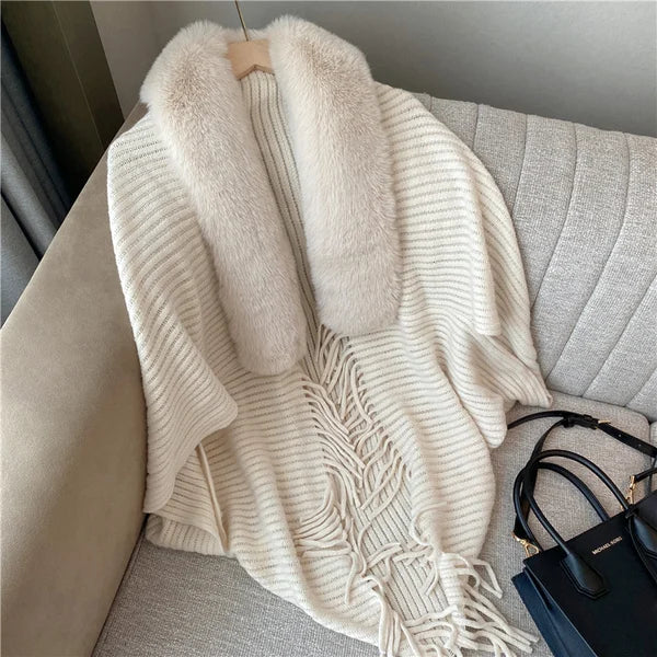Knitting Thick Women's Loose Shawl