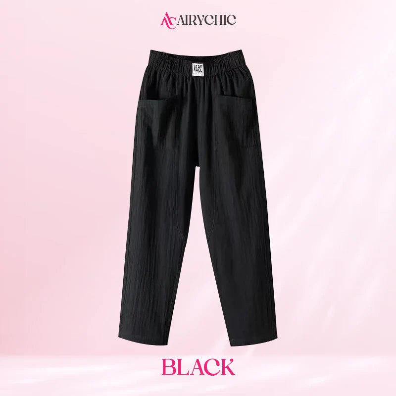 AiryChic - Women's High Waist Loose Linen Pants