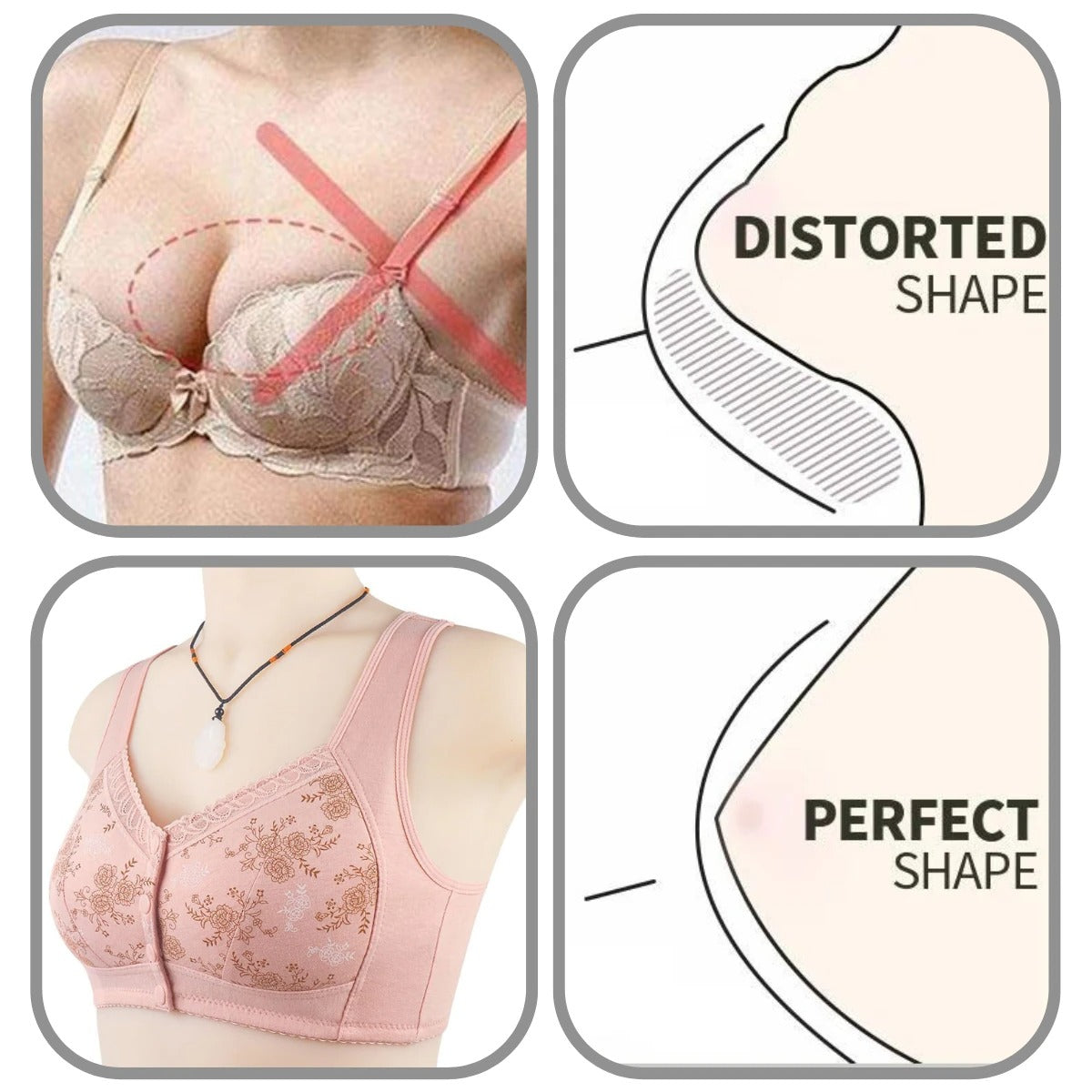 Glamorette π₯ LAST DAY SALE 80% π₯ Cotton Front Closure Bra