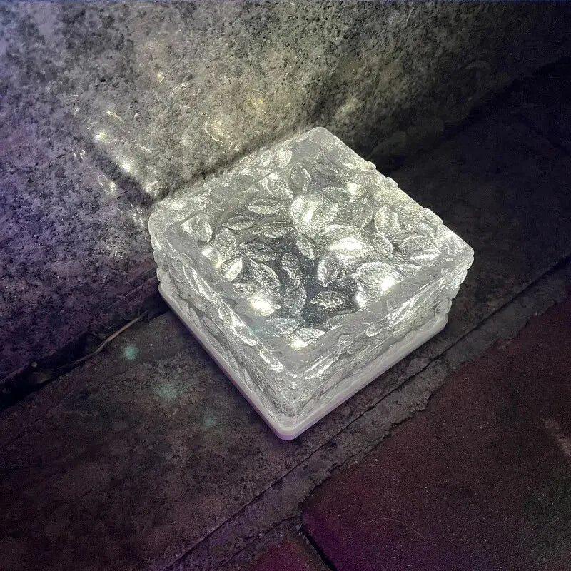 Solar Glass Brick Light Solar Ice Cube LED