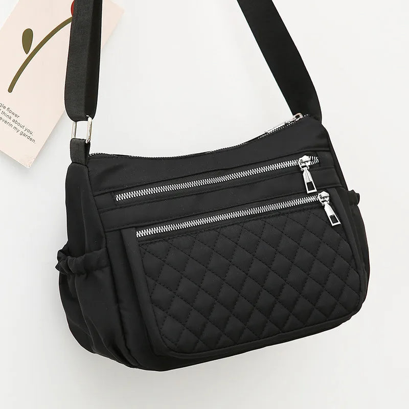 Women Shoulder Bag Waterproof Multi-Pocket Zipper