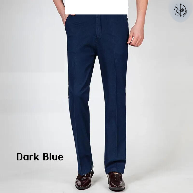 🔥 Men's High Waist Straight Fit Stretch Jeans 🔥