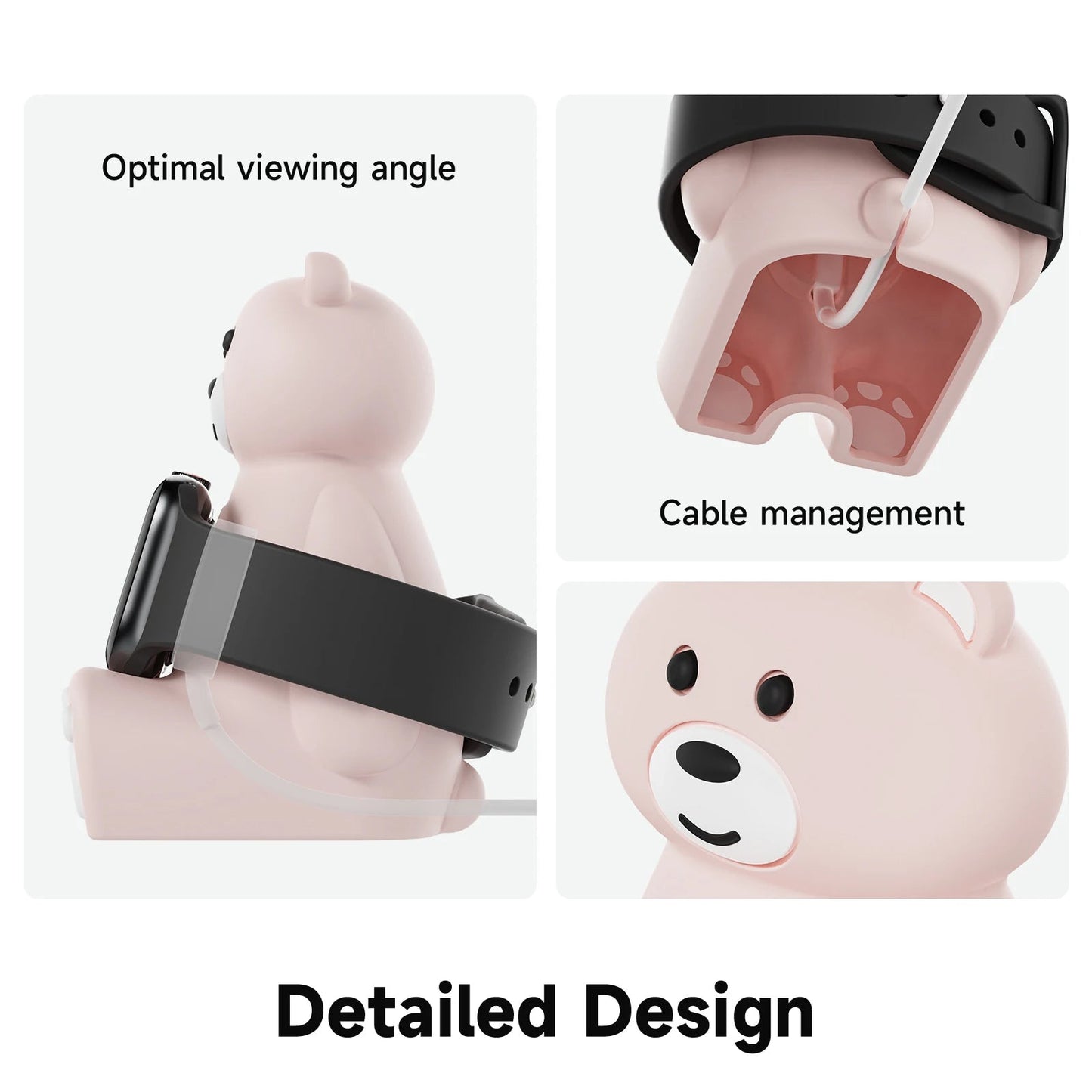 Silicone Bear Charging Stand For Apple Watch