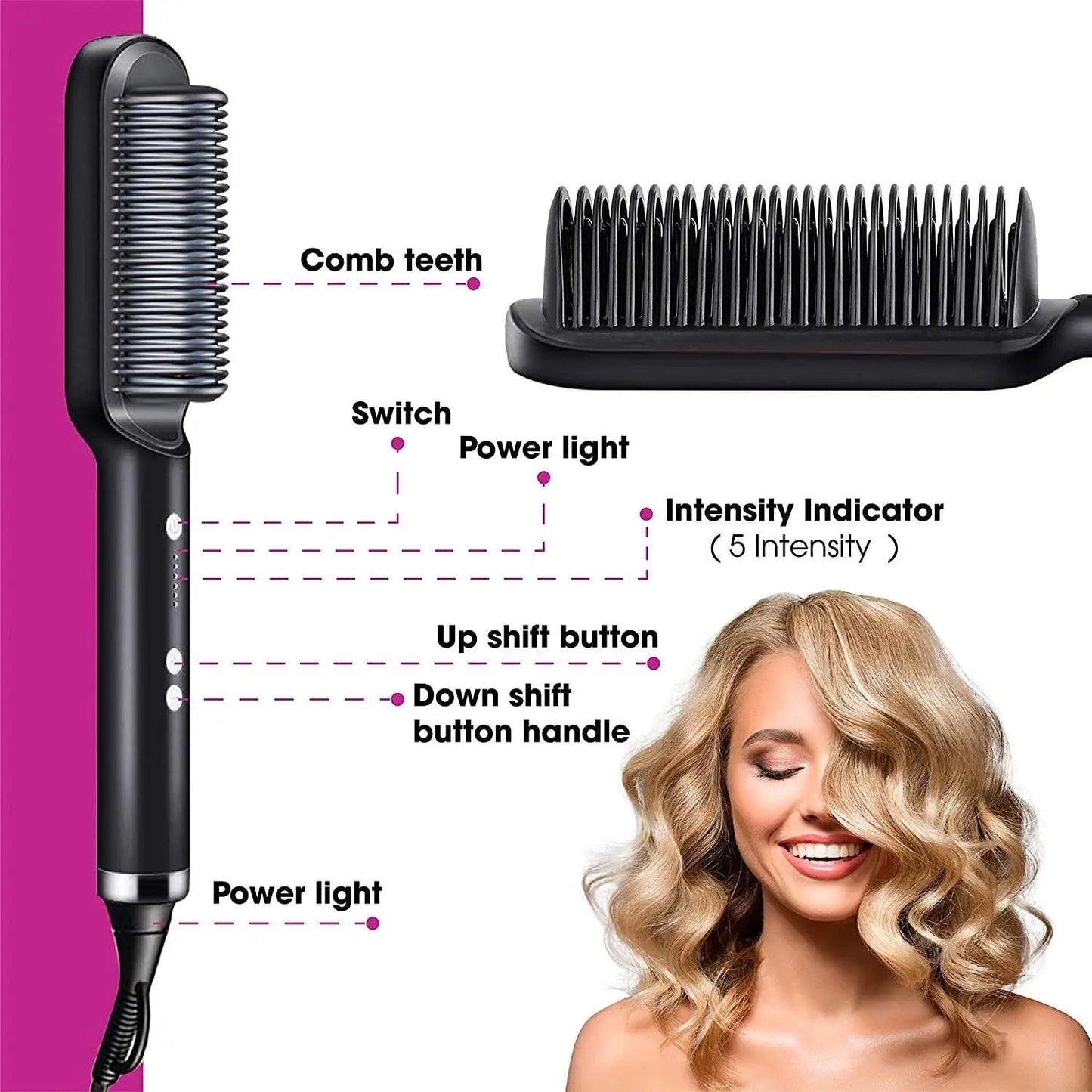 Mini Hair Straightener Hot Comb Hair Styling