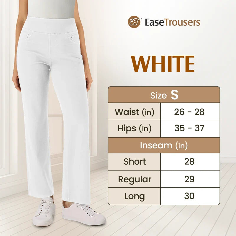EaseTrousers - High Waisted Multi-Pocket Straight Leg Stretchy Pants