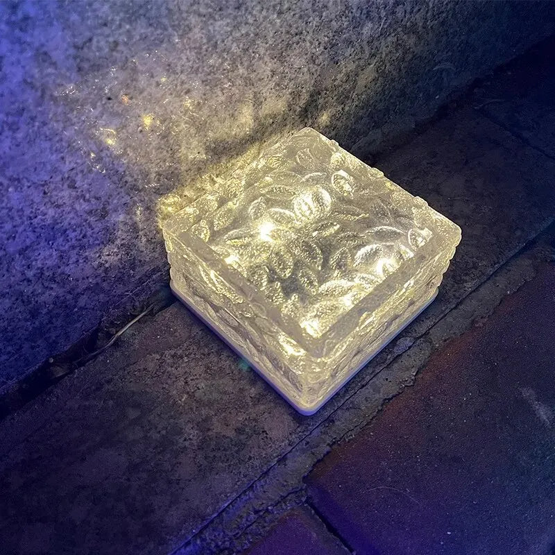 Solar Glass Brick Light Solar Ice Cube LED