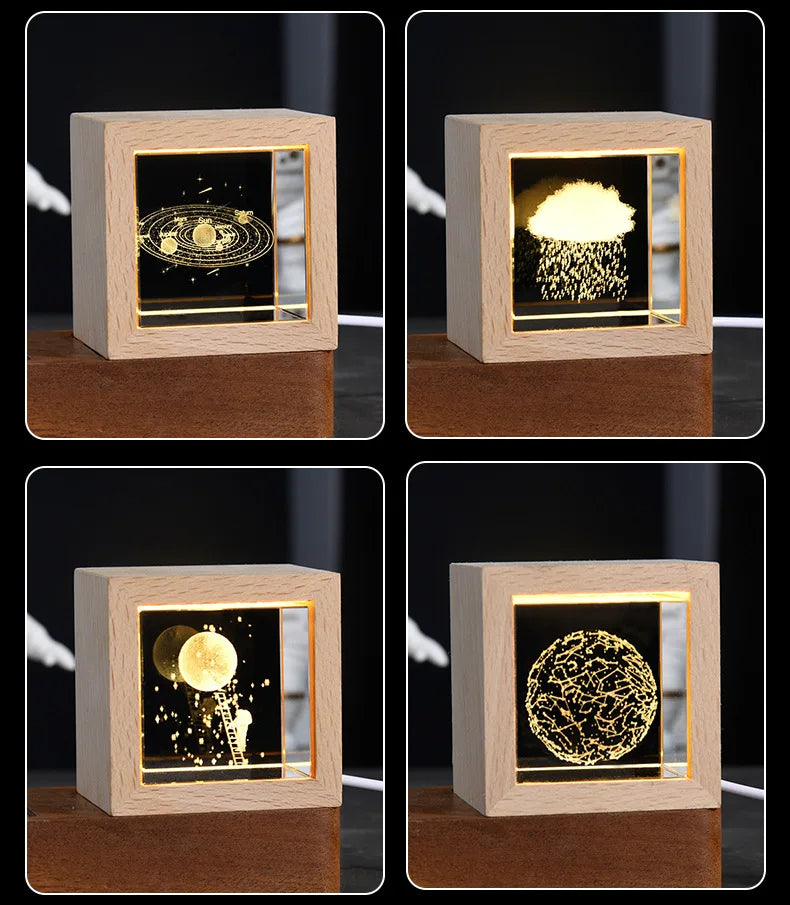 3D Galaxy LED Crystal Light