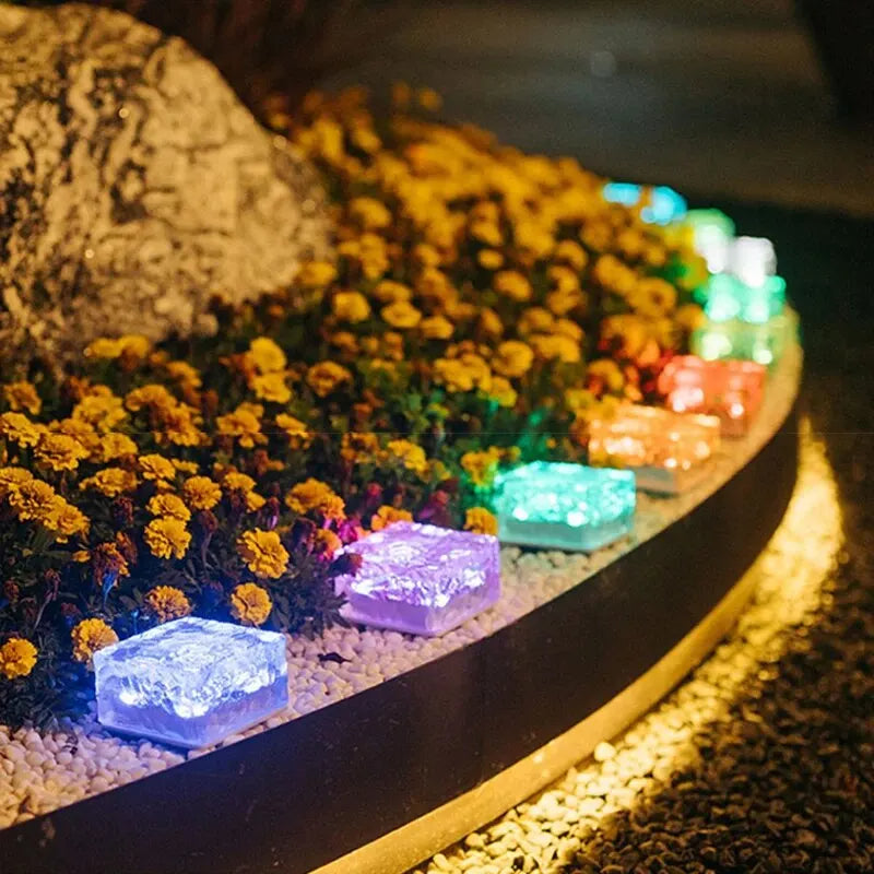 Solar Glass Brick Light Solar Ice Cube LED