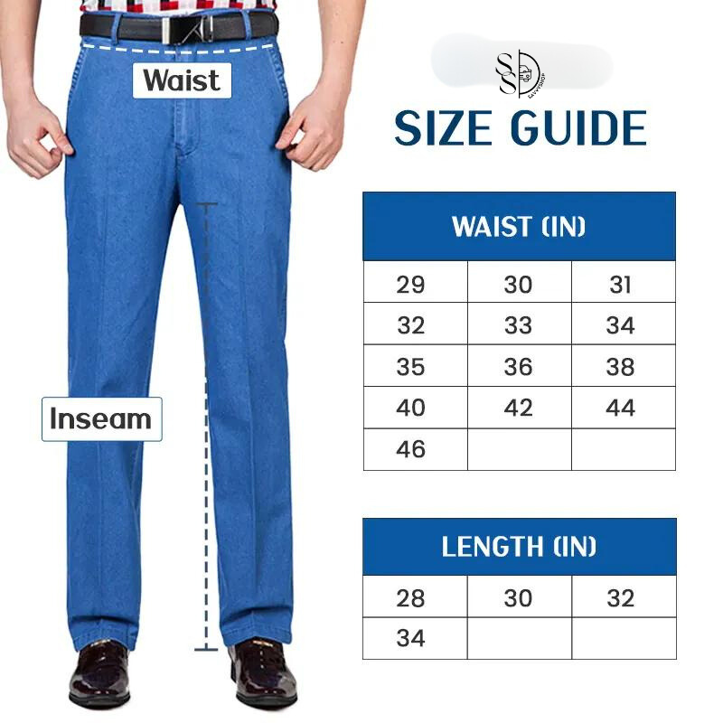 🔥 Men's High Waist Straight Fit Stretch Jeans 🔥