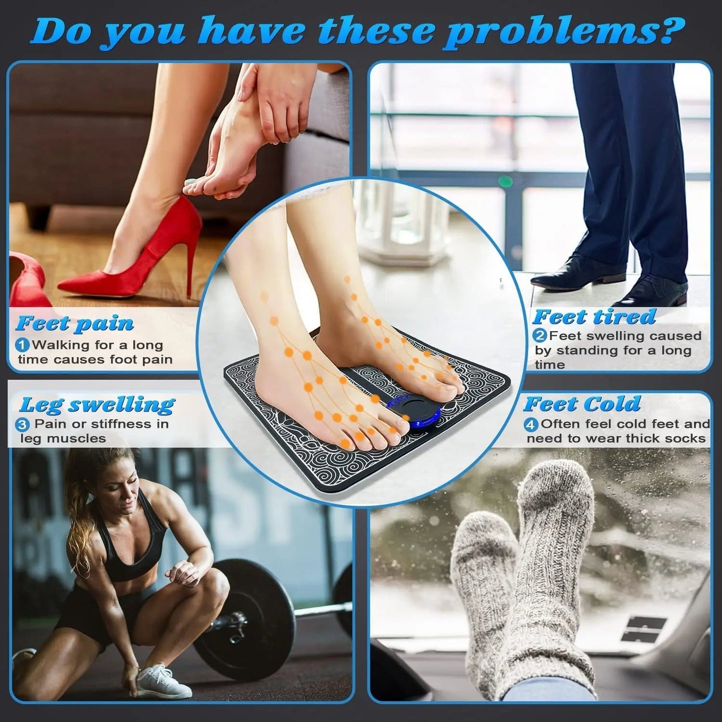 EMS Foot Massager Mat Muscle Stimulator