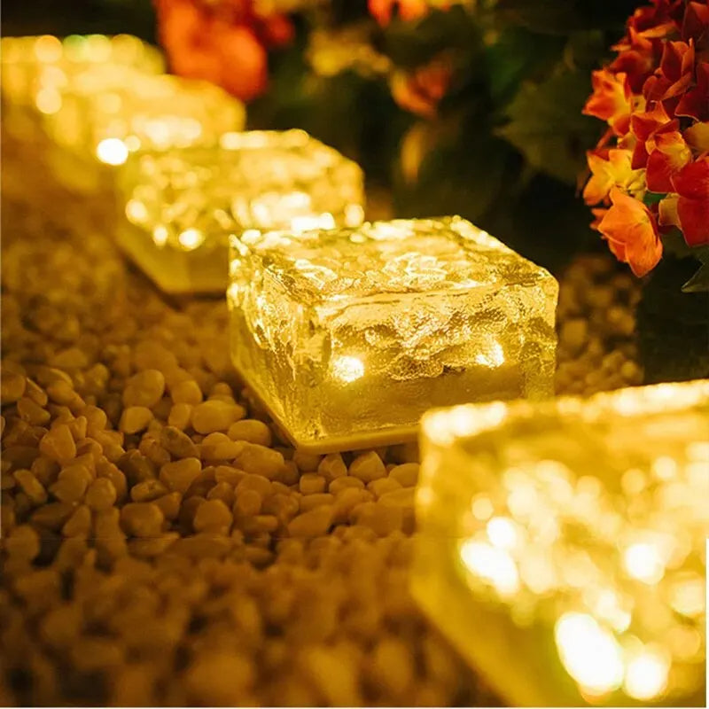 Solar Glass Brick Light Solar Ice Cube LED
