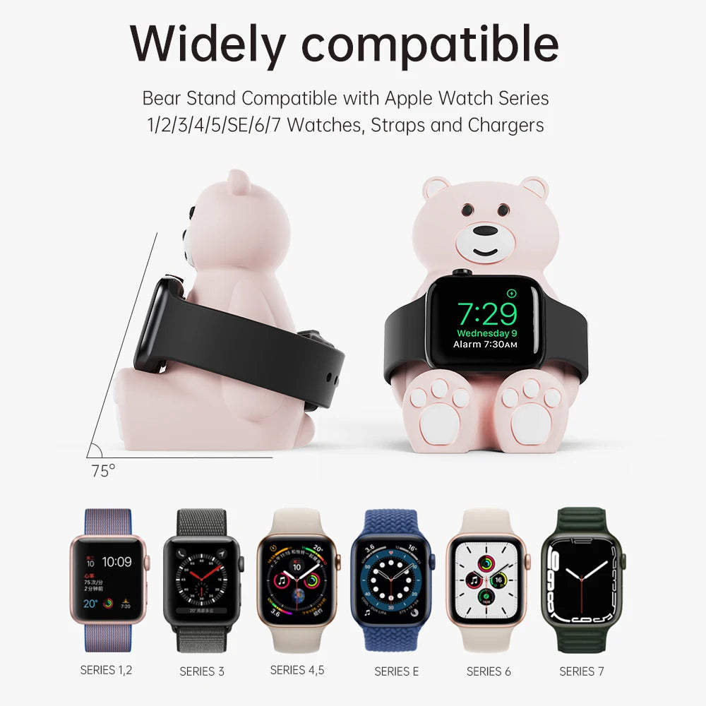 Silicone Bear Charging Stand For Apple Watch
