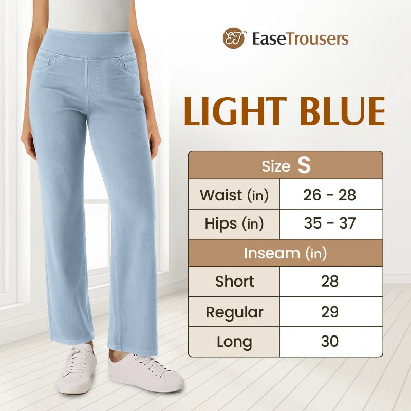 EaseTrousers - High Waisted Multi-Pocket Straight Leg Stretchy Pants