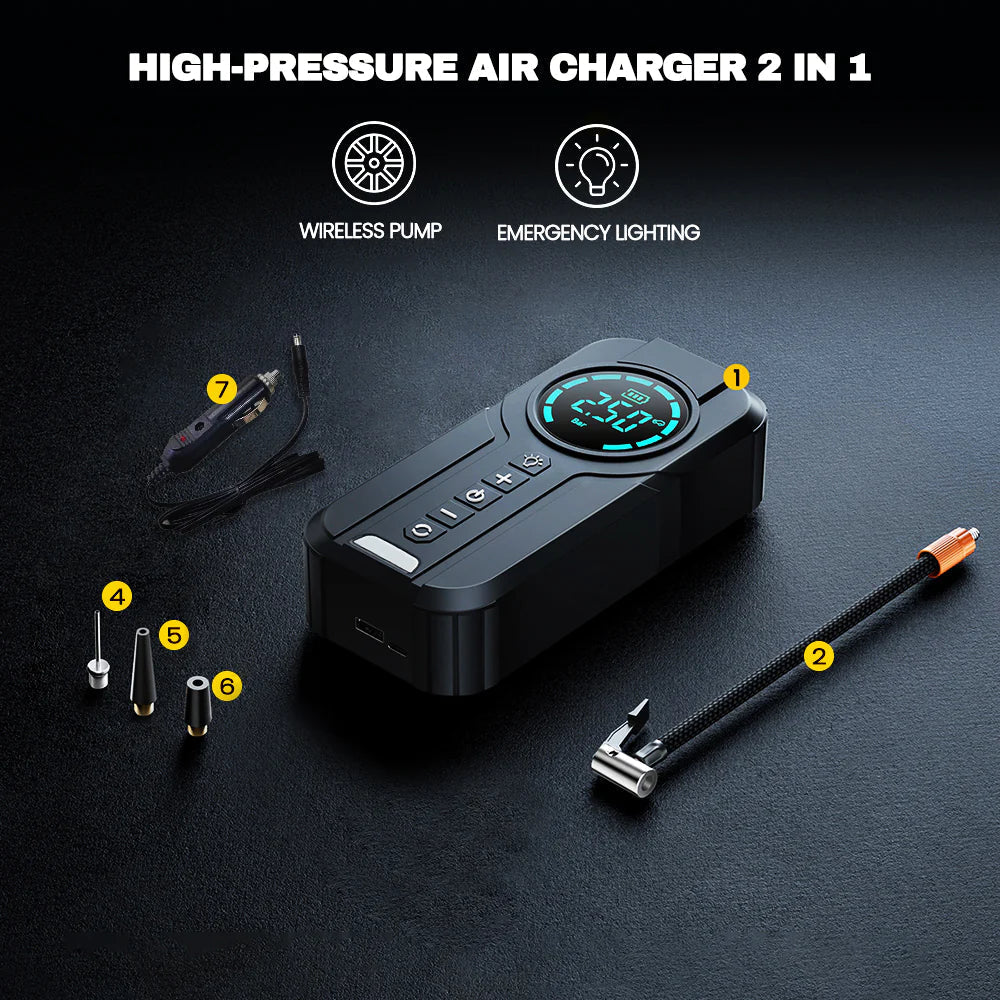 DRIVE START ENHANCER 4 IN 1/ HIGH-PRESSURE AIR CHARGER 2 IN 1