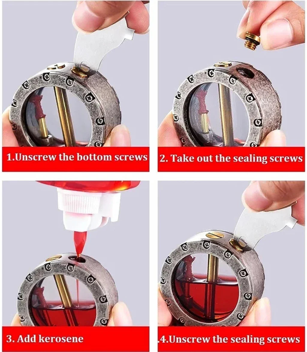 Vintage Transparent Kerosene Lighter