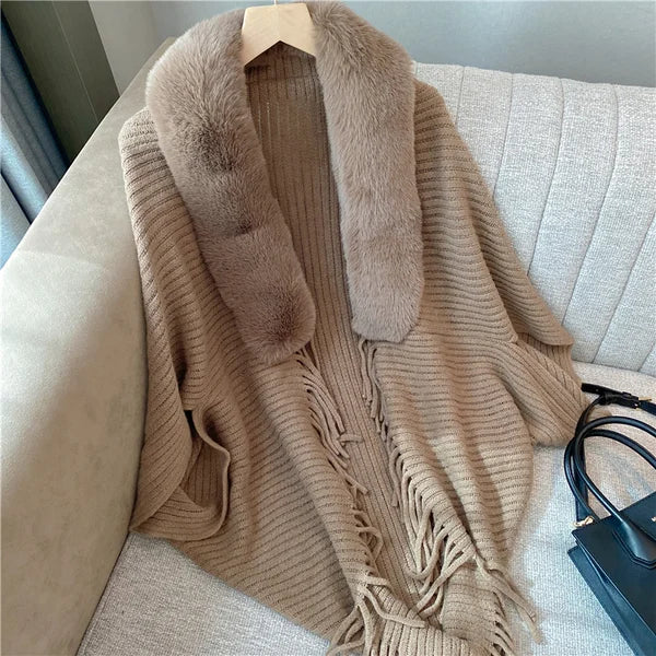 Knitting Thick Women's Loose Shawl