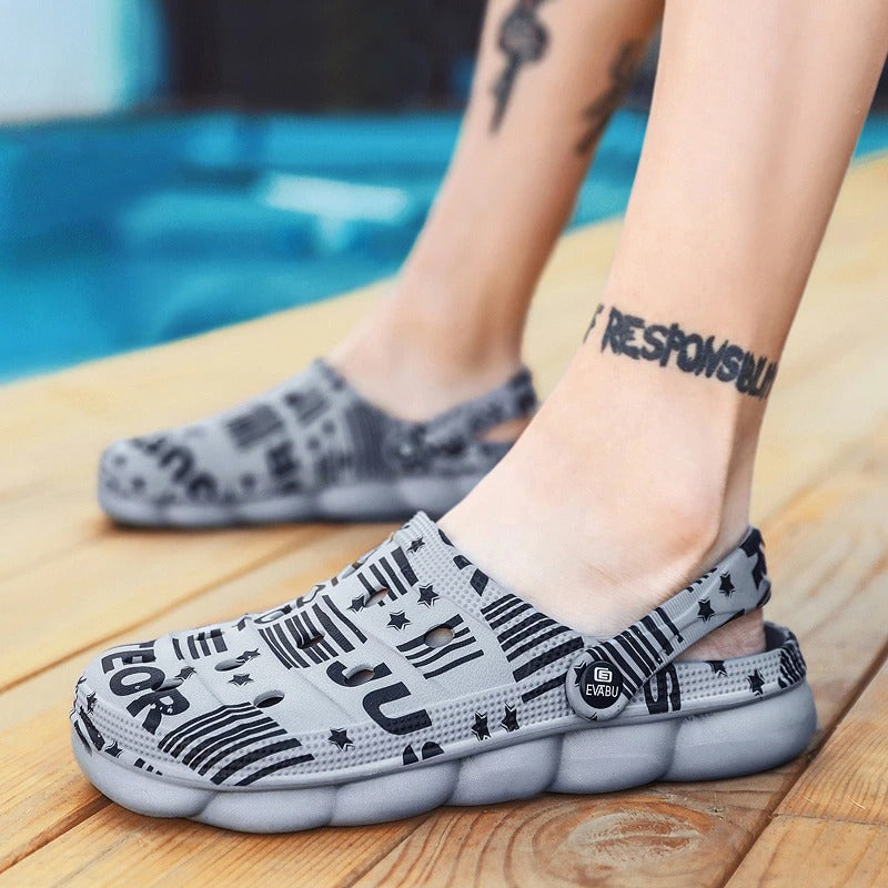 azfleek Sandals Men Casual Summer Sandals Soft Slip On Beach Clogs