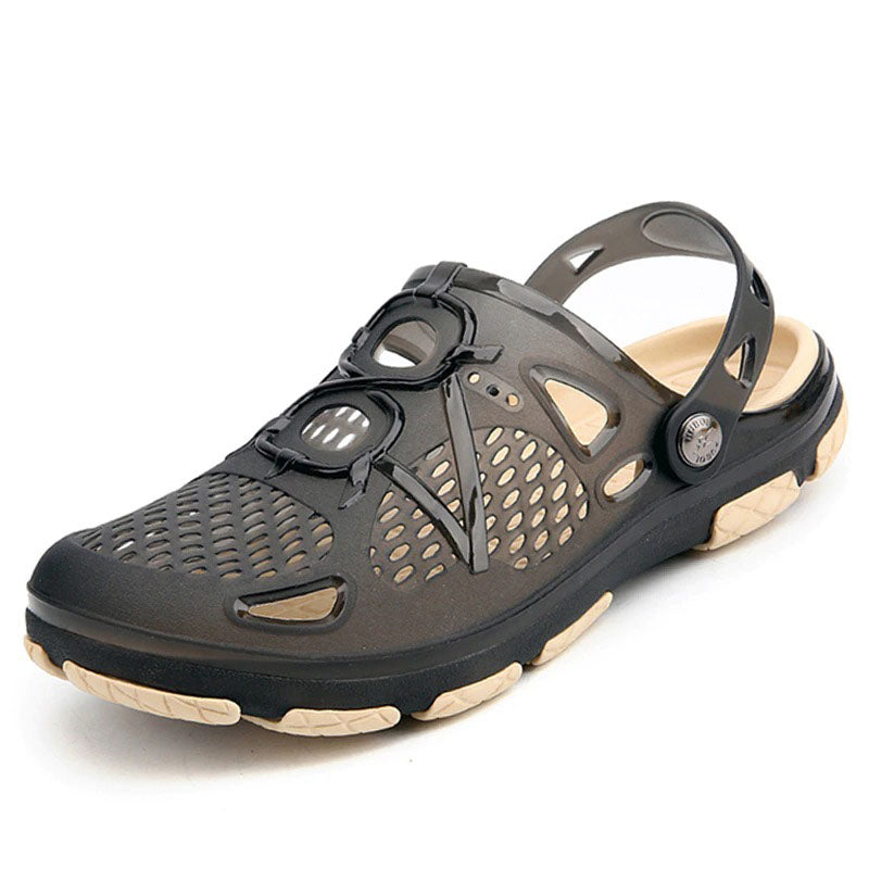 azfleek Sandals Men Summer Slippers Outdoor Beach Water Sandals Black / 7