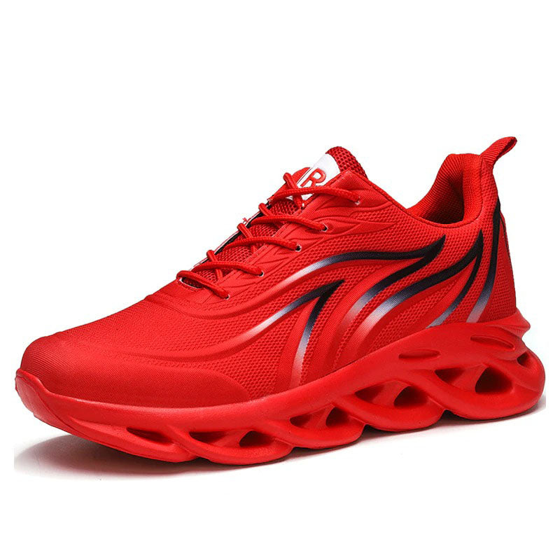 azfleek Lace-up Shoes Men's Flame Printed Sneakers Comfortable Outdoor Athletic Running Shoes Red / 6.5
