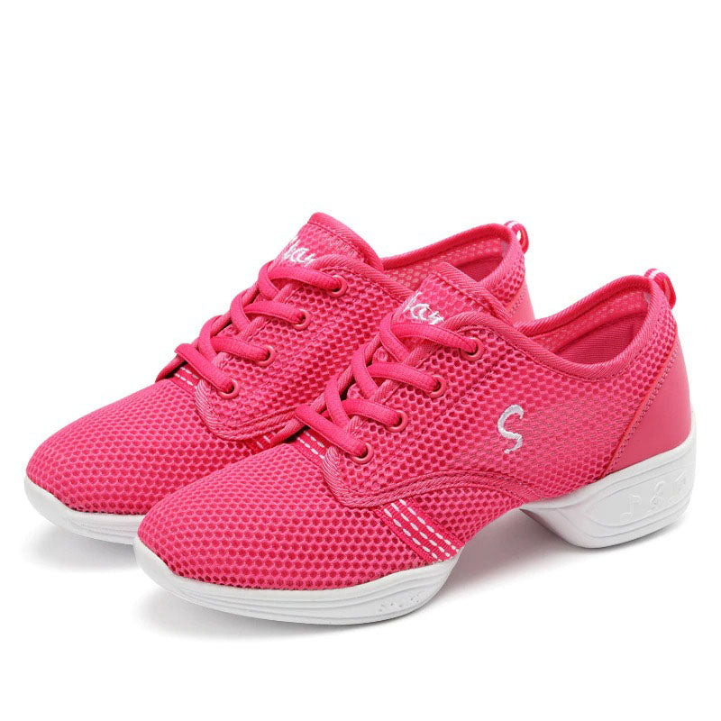azfleek Lace-up Shoes Sports Soft Practice Shoes Sneakers For Women Pink / 6
