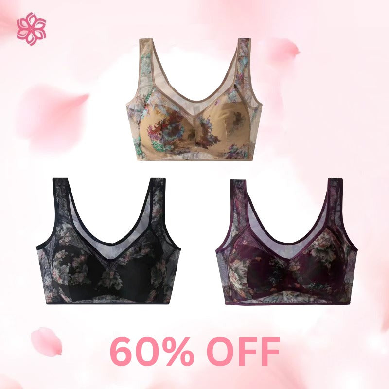 Lace Buttonless Comfortable Bra